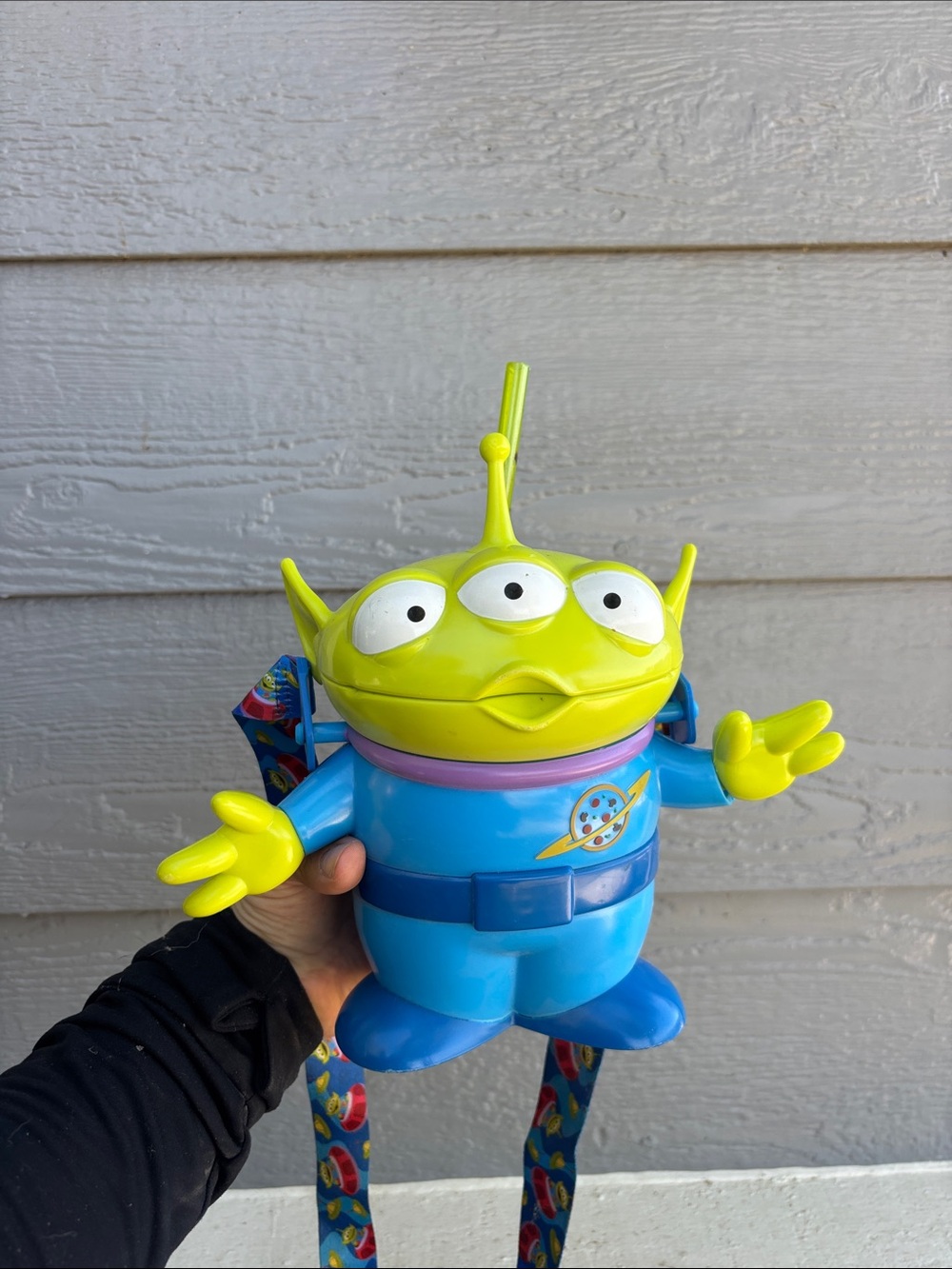 Disney Three-Eyed Alien Popcorn Pail — Lime Green & Bright Blue